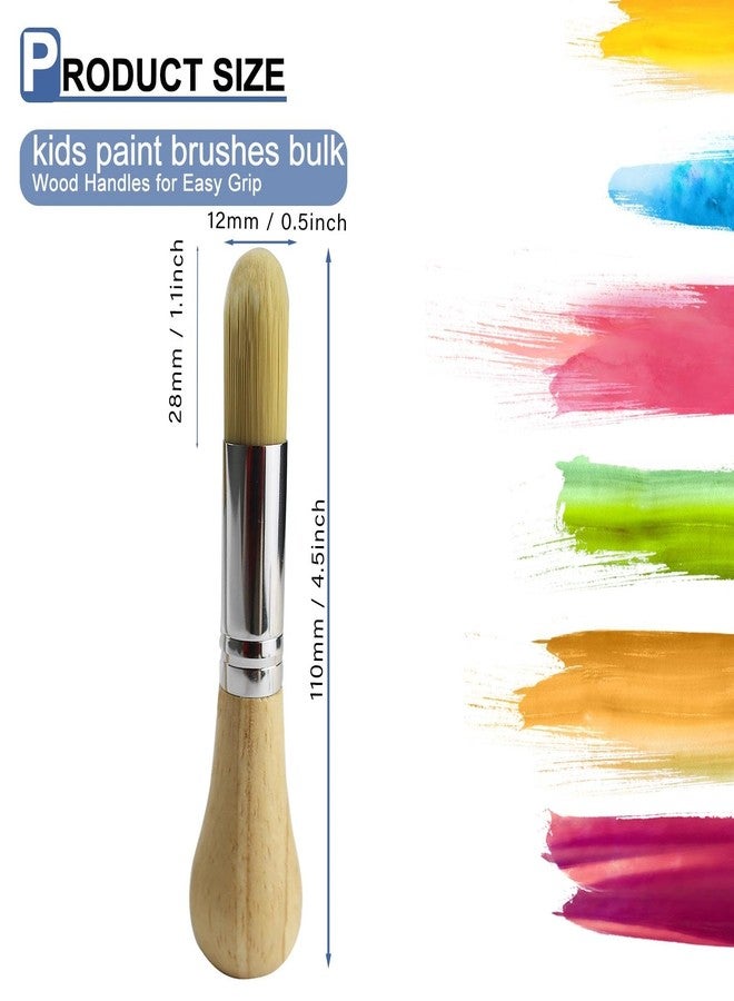 GACDR Toddler Paint Brushes, 9Pcs Baby Art Supplies for 1-3 Years Old, Washable & Non-Toxic Preschool Paintbrushes for Kids Arts and Crafts, Easy Grip Painting Tools for Children - Image 2